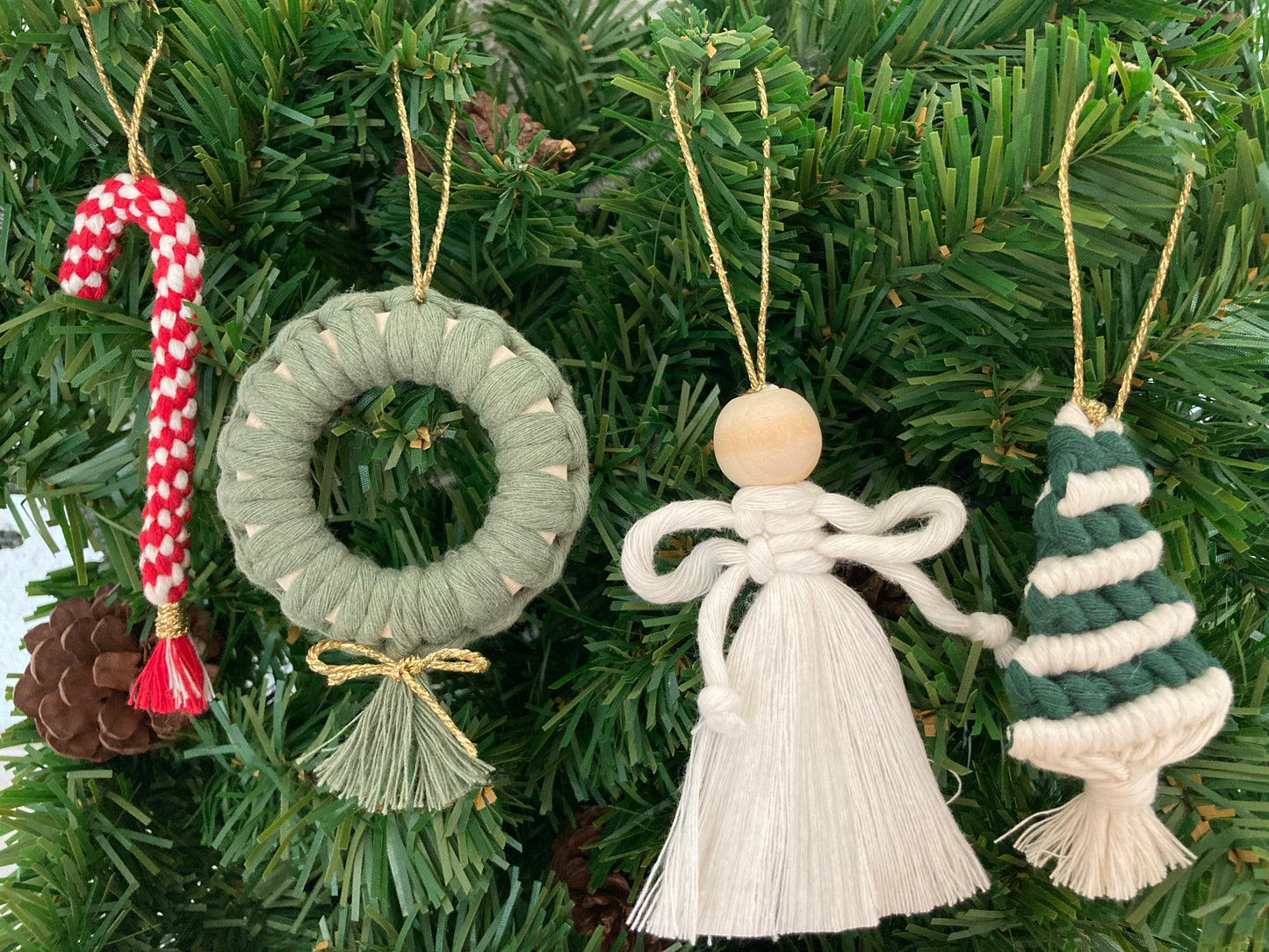 Makramee-Weihnachtsornament-Set